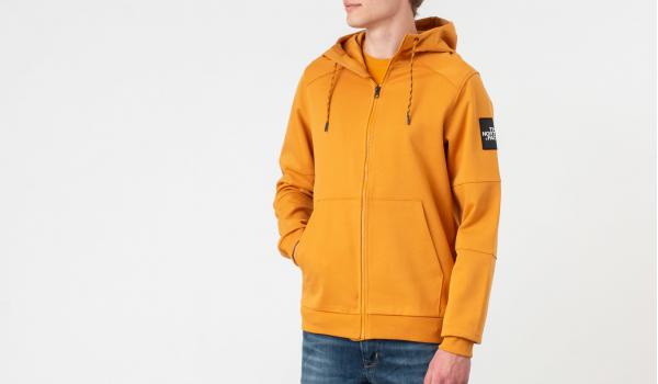 The North Face Fine Full Zip Hoodie Citrine Yellow