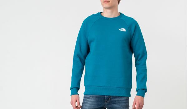 The North Face Raglan Red Box Crewneck Crystal Teal
