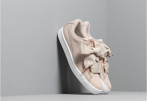 Puma Basket Heart Woven Rose Wn s Silver Gray-Puma White