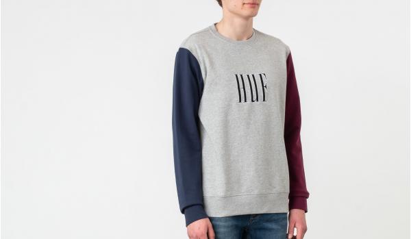 HUF Crevasse Crewneck Grey Heather