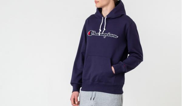 Champion Logo Hoodie Purple