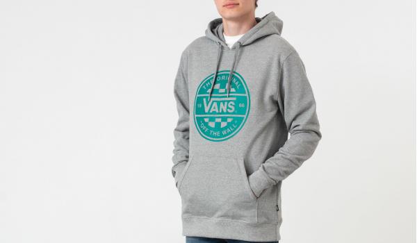 Vans Checker Co. Pullover Hoodie Cement Heather