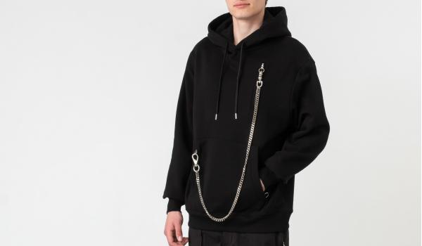 STAMPD Chrome Hoodie Black
