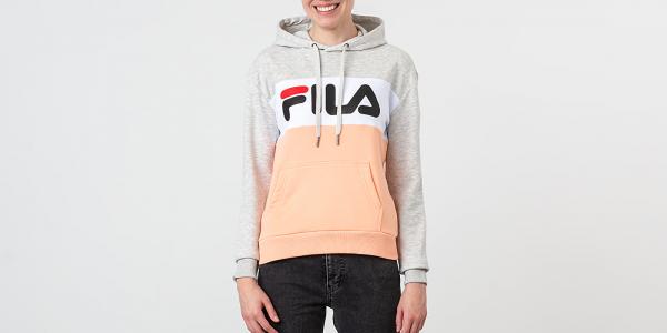 FILA Lori Hoody Light Grey Melange Bros/ Salmon/ Bright White