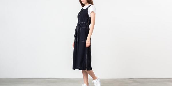 WOOD WOOD Charlotte Dress Navy