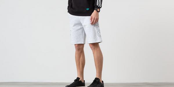 adidas Outline Shorts Light Grey Heather/ Coleggiate Navy