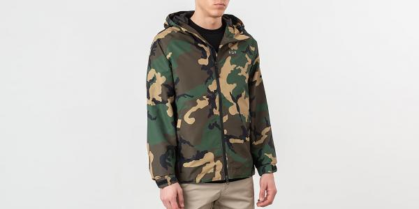 HUF Standard Shell Jacket Woodland Camo