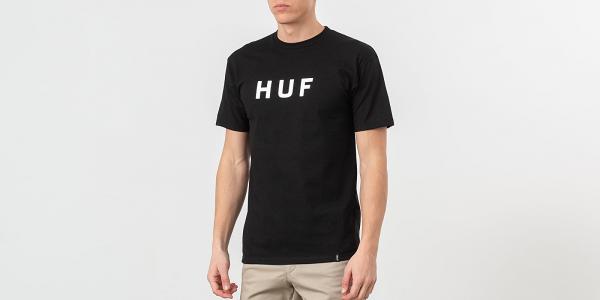 HUF Essentials OG Logo Tee Black