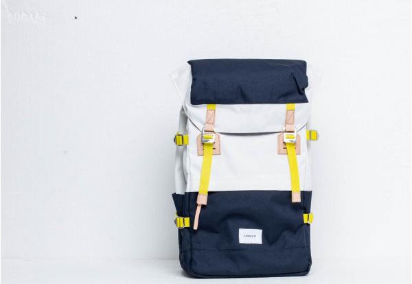 SANDQVIST Harald Backpack Multi Off-White/ Blue With Natural