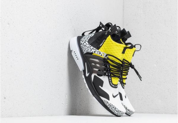 Nike x Acronym Air Presto Mid White/ Black-Dynamic Yellow