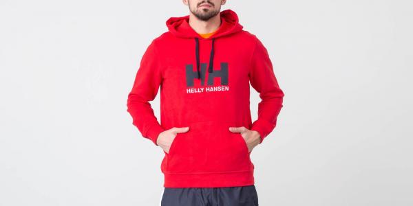 Helly Hansen Logo Hoodie Flag Red