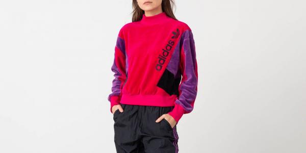 adidas Crew LG Sweatshirt Pink/ Purple/ Black