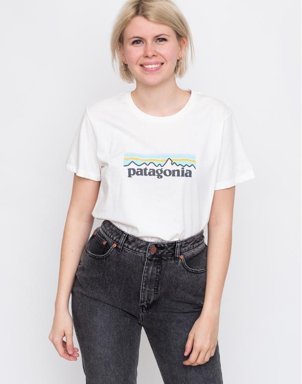 Patagonia Pastel P-6 Logo Organic Crew T-Shirt White L