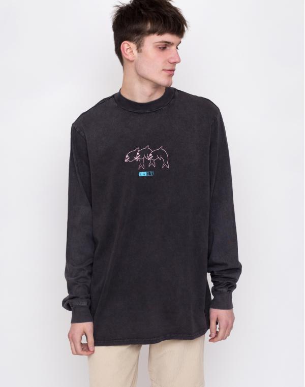 Lazy Oaf Pink Dolphin Lazy Tee Black M