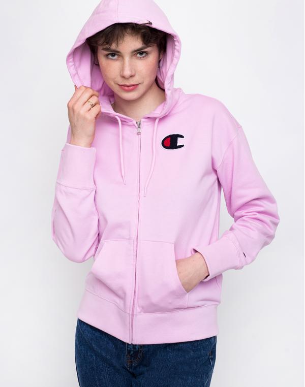 Champion Rochester Hooded Full Zip Sweatshirt Pink L