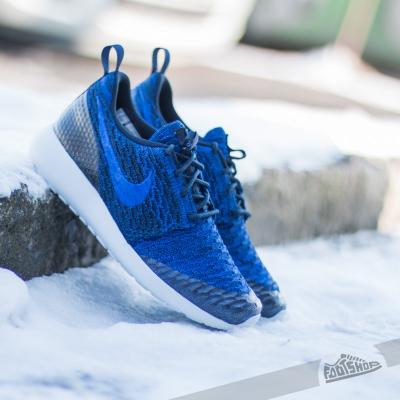 Nike Wmns Roshe One Flyknit Dark Obsedian//Racer Blue-Deep Royal Blue