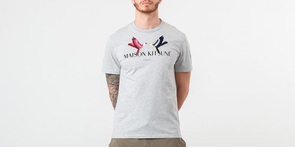 MAISON KITSUNÉ Tee Light Grey Melange