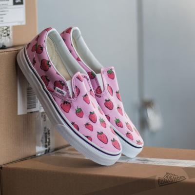 Vans Classic Slip On Strawberries Lavender / True White