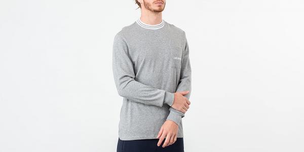 Aimé Leon Dore Longsleeve Collar Tee Heather Grey