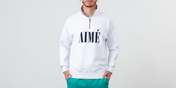 Aimé Leon Dore Quarter Zip Pullover White
