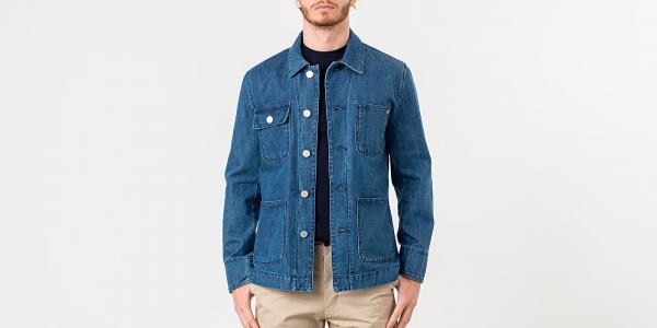 MAISON KITSUNÉ Denim Worker Jacket Bleach