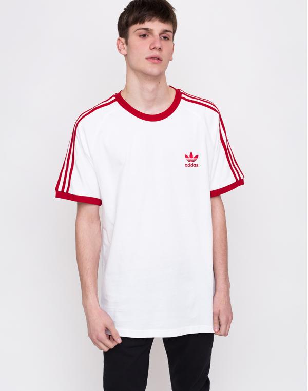adidas Originals 3-Stripes Tee White/Power Red L
