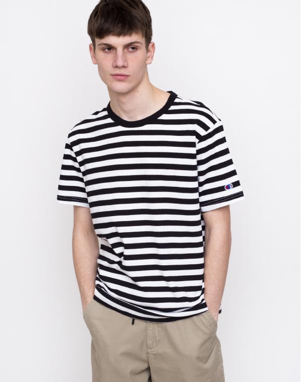 Champion Crewneck T-Shirt Black/White L