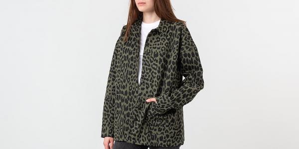 Lazy Oaf Leopard Chore Jacket Khaki