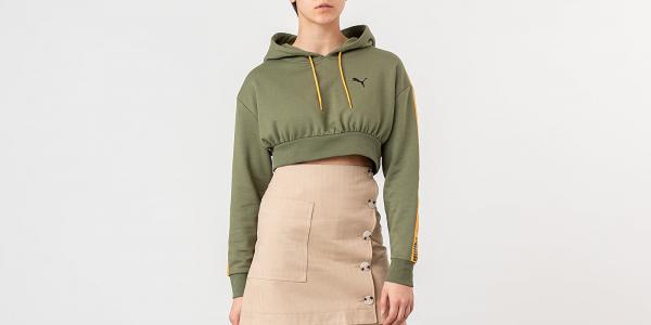 Puma x SUE TSAI Cropped Hoodie Ollvine