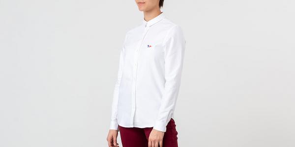 MAISON KITSUNÉ Oxford Tricolor Fox Patch Classic Shirt White