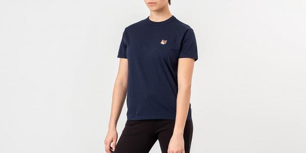MAISON KITSUNÉ Fox Head Patch Tee Navy