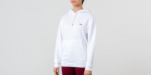 MAISON KITSUNÉ Hoodie Tricolor Fox Patch White