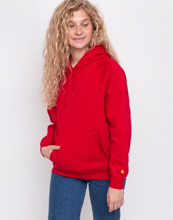 Carhartt WIP Hooded Chase Sweat Cardinal/Gold L