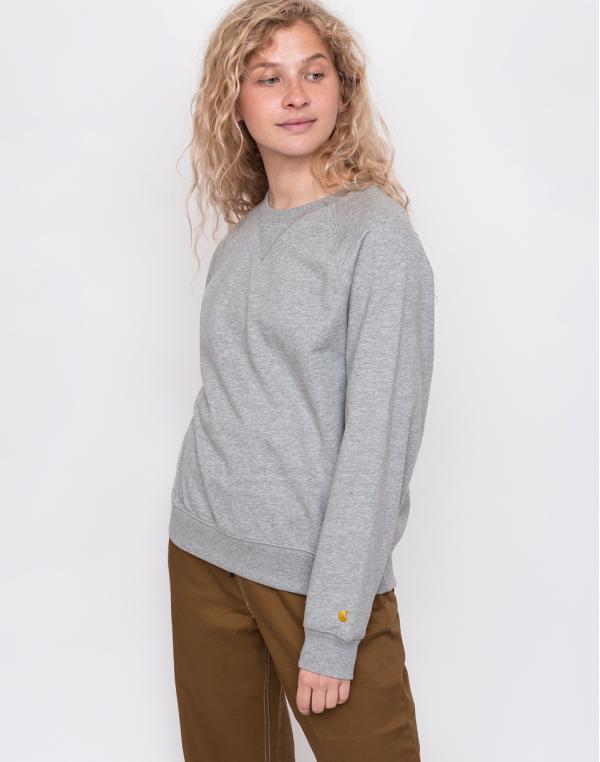 Carhartt WIP Chase Sweat Grey Heather/Gold L