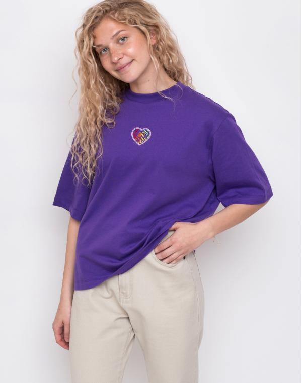 Lazy Oaf Rainbow Love T-shirt Violet L