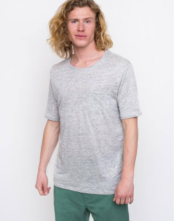 Knowledge Cotton Single Jersey Linen T-shirt 1012 Grey Melange L