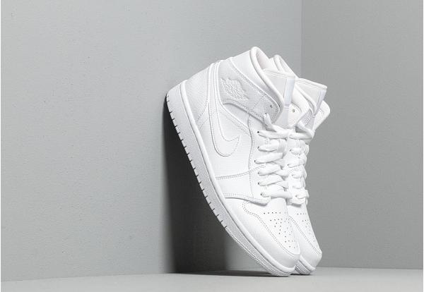 Air Jordan 1 Mid White/ White-White