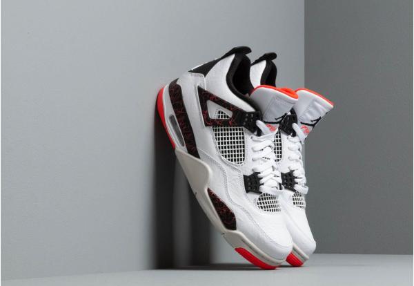 Air Jordan 4 Retro White/ Black-Bright Crimson