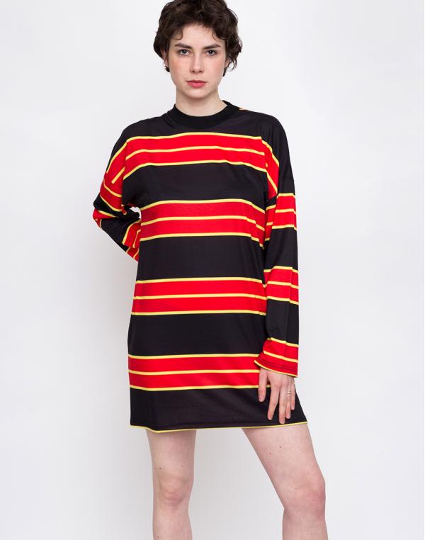 The Ragged Priest Large Striped Skater Dress Black/Multi M