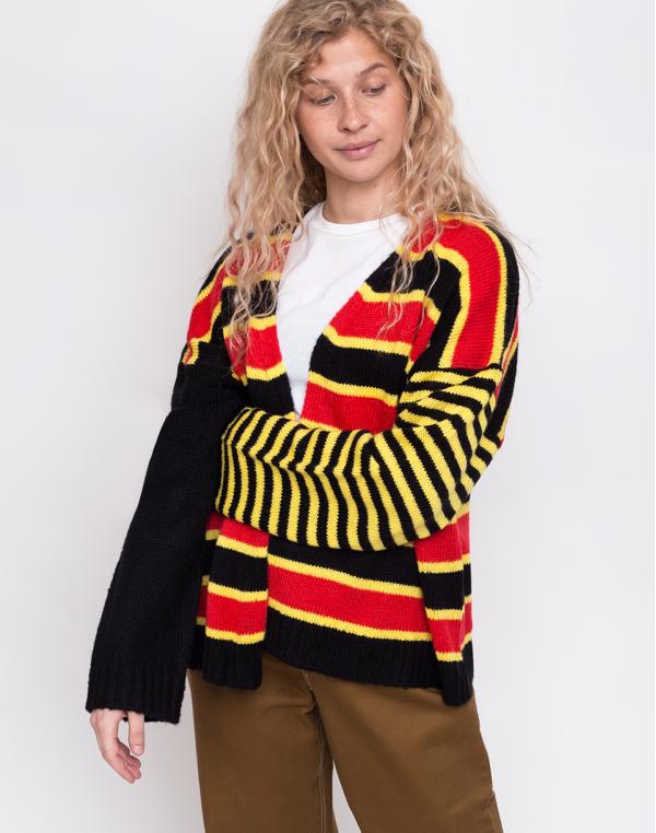 The Ragged Priest Mixed Stripe Cardigan Black/Multi M
