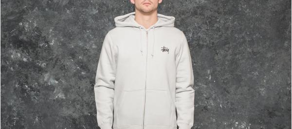 Stüssy Basic Zip Hoodie Fog
