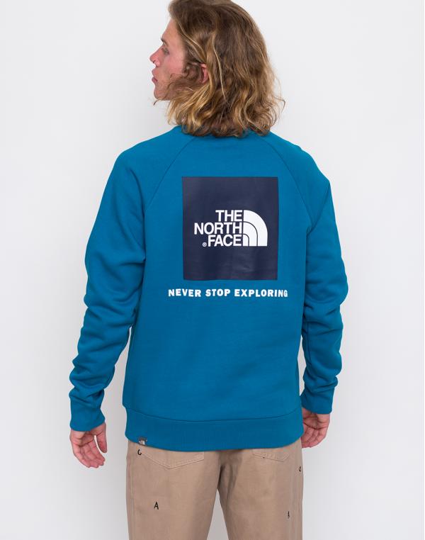 The North Face Raglan Redbox Crew Crystal Teal L