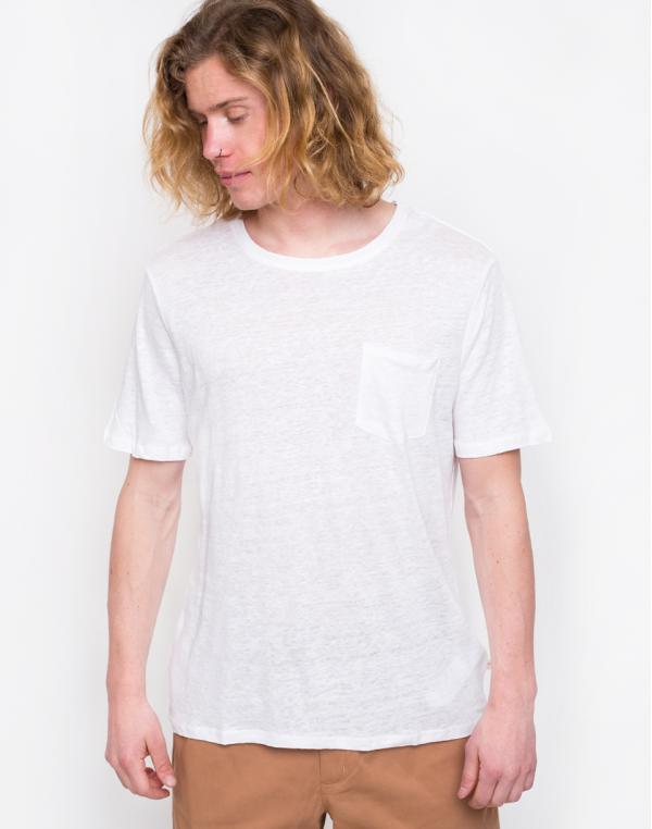 Knowledge Cotton Single Jersey Linen T-shirt 1010 Bright White L