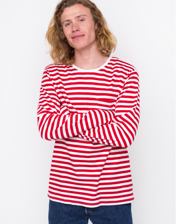 Makia Verkstad Long Sleeve Red/White M