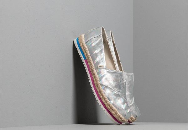 Toms Platform Alpargata Silver