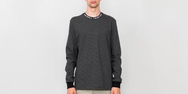 HUF Downhill Longsleeve Stripe Sweatshirt Black
