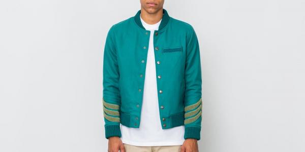 Hadrian Holtz Letterman Jacket Green