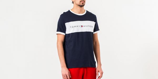 Tommy Hilfiger Logo Flag Tee Navy/ White