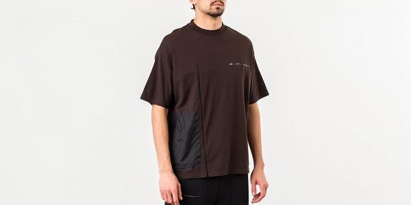 Oakley by Samuel Ross Zip Paneled Shortsleeve Tee Brown