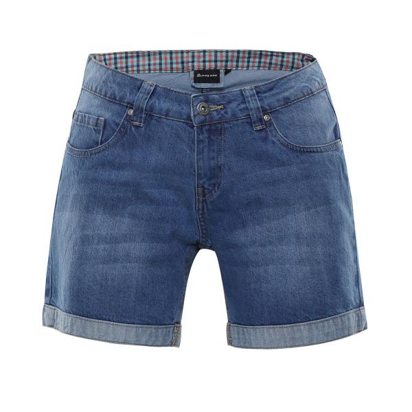 ALPINE PRO GERYGA MODRÁ / TYRKYSOVĚ MODRÁ Dámské Šortky Jeans 34